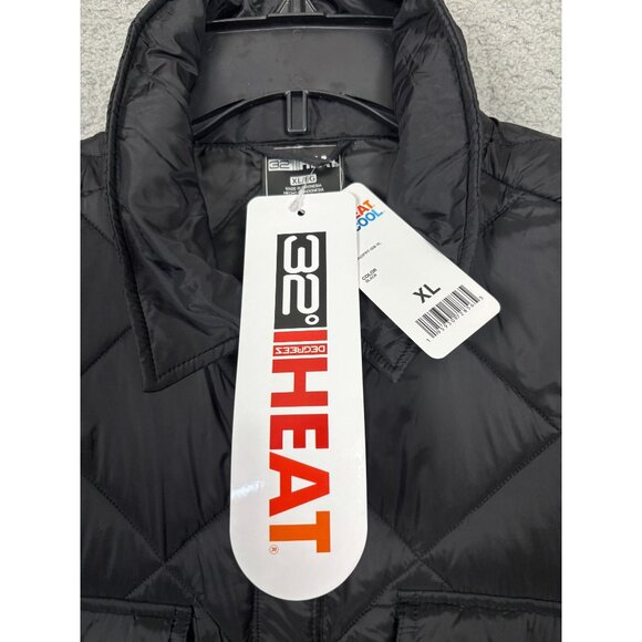 32 Degrees Heat Recycled Poly Cloudfill Packable Shirt Jacket Size XL Black NWTs - Picture 6 of 8